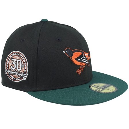 New Era - MLB Noir fitted Casquette - Baltimore Orioles Radagast 59FIFTY 30th Anniversery Black/Petrol Fitted @ Hatstore