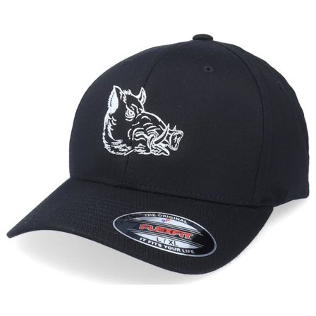 Hunter - Svart flexfit Keps - Vildsvin Black Flexfit @ Hatstore