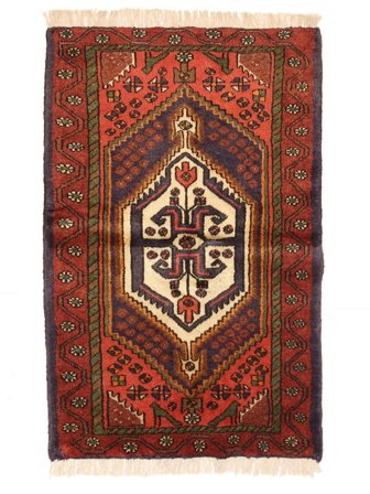 Medaljong Liten Hamadan Matta 80X125 Ull