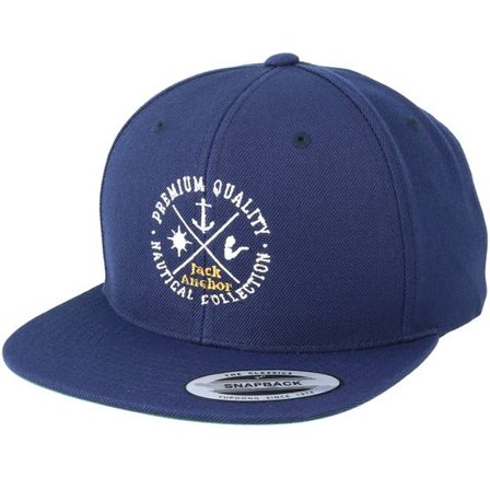 Jack Anchor - Blå snapback Keps - Nautical Collection Navy/White Snapback @ Hatstore