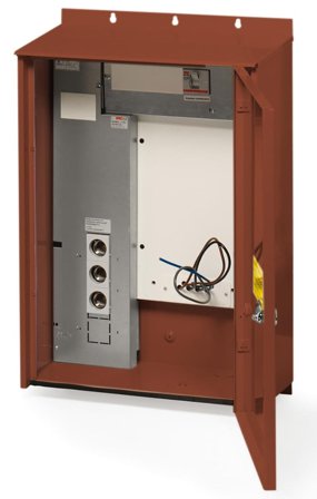 Garo GUM-L 1-25 Mätarskåp fasad, 25 A, röd, Elfördelning & strömförsörjning