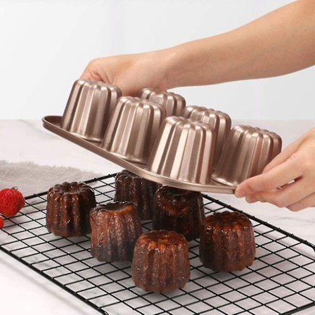 Canelé Form Kageform, Non-stick Bagning Kulstofstål Canelé Former Køkkenudstyr Og Bageudstyr Madlavningsredskaber Canelé Fransk Pastry Custard 