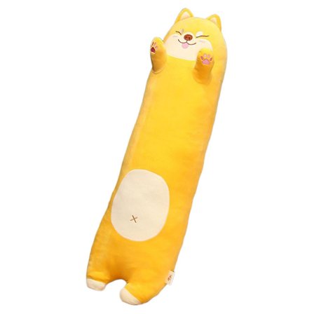 Julekat Pludsefigur Blød Lang Krops Pude Sød Kat Fyldte Dyr Knusbare Plushies Killing Pludsefigur