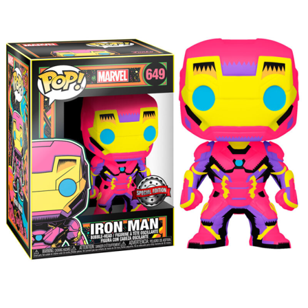 Pop Figure Marvel Black Light Iron Man