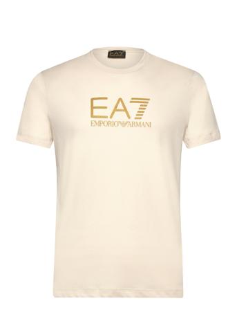 T-Shirt Tops T-Kortærmet Skjorte Cream EA7