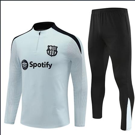 2425 Uusi Barcelona Jalkapallo Pitkähihainen Puoli vetoketju Harjoituspaita Aikuisille ja Lapsille grey 12