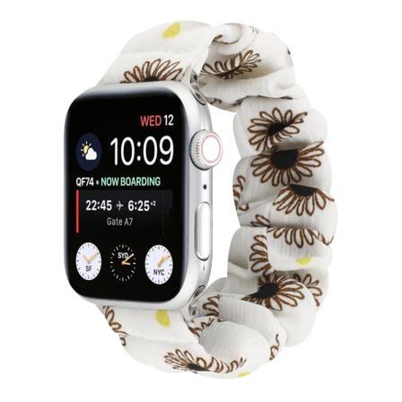 Armband Scrunchie Apple Watch 1/2/3/4/5/6/se 38/40mm Svart Tusen Svart