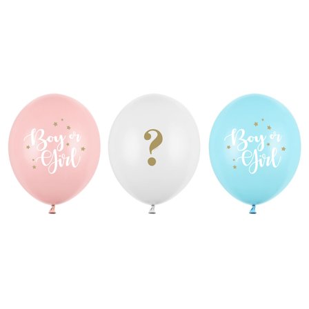 Latexballoner Boy or Girl 50-pak