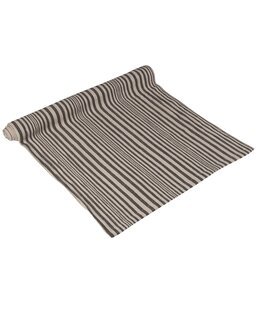 Bordslöpare Karin med vävd julrand Svart - Fondaco