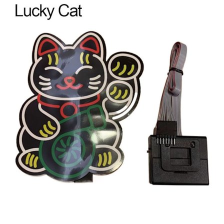 LED-bilklistermärke Vindrutedekal LUCKY CAT LUCKY CAT
