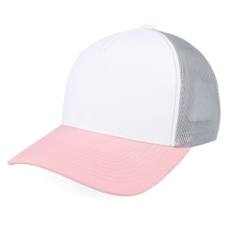 Equip - Rosado trucker Gorra - Blank White/Light Grey/Light Pink A-frame Trucker @ Hatstore