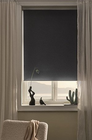 Jotex - Verduisterende Rolgordijn Hoogte Van 165 Cm Grijs Grijs - NOX - Koop Verduisterende gordijnen bij Jotex