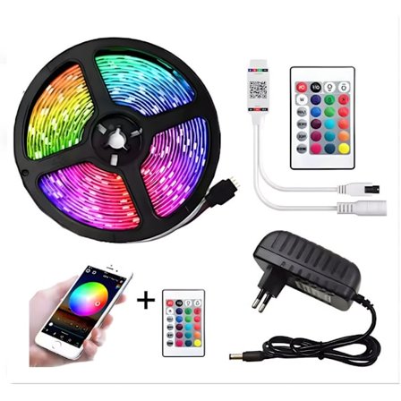 5M LED-slinga – Flerfärgad med RGB-belysning och Fjärrkontroll