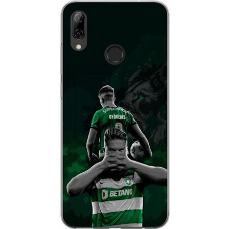 Yhteensopiva Puhelinkuori Huawei P smart 2019 Neonmotiivi, jossa teksti "Gaming is in my DNA" sinisenä ja punaisena tiiliseinällä, jossa loistava DNA-