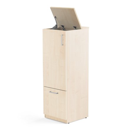 Abfallsortiereinheit FAHRENHEIT mit 1 Lade, 1 Behälter, 2 10 l Boxen, Birke