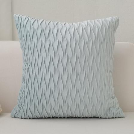 Set med 2 sammetslen enfärgade präglade örngott (45*45cm)
