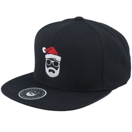 Bearded Man - Svart snapback Keps - Santa Man Black Snapback @ Hatstore