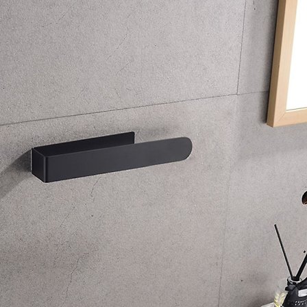 Selvklebende Håndkleholder i Rustfritt Stål for Kjøkken WC (Svart 23cm)