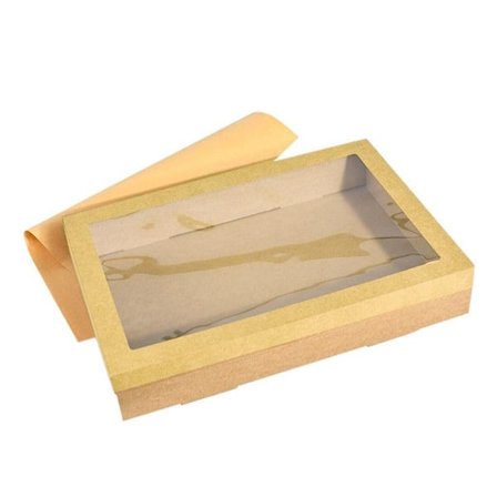 20 stk. kakeesker, hvite bakeriesker, konditorbokser med vindu for kjeks og muffins