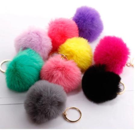 Nyckelring Pompom Röd