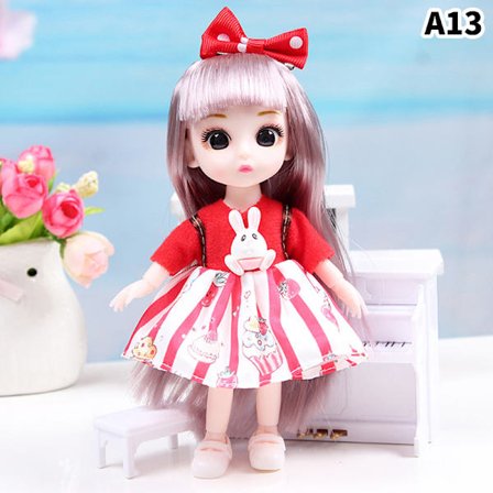 17 cm dukke med tøj Sko DIY Movable s Princess Figur Gave