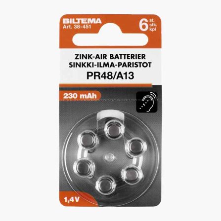 PR48 Zink-Air batteri 6-pack - Biltema