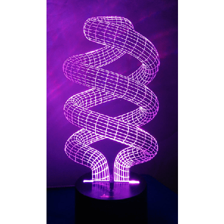 Spiral Tornado 3D Nattlampa LED Illusion Lampa Sängbordsskrivbord