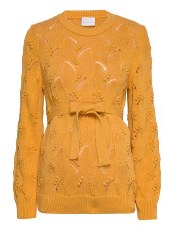 Mldora L/S Knit Top A. Yellow Mamalicious