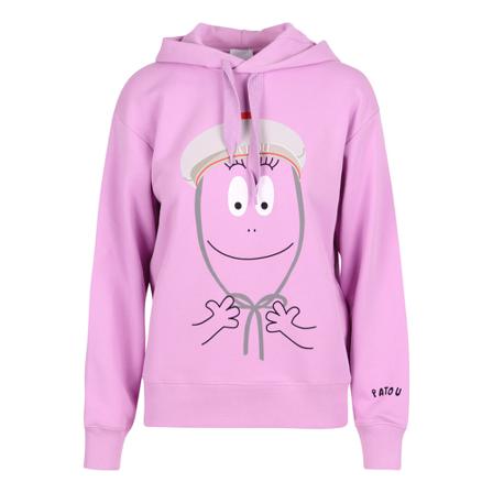 Patou, Graphic-Print Cotton Hoodie Roze, Dames, Maat:M