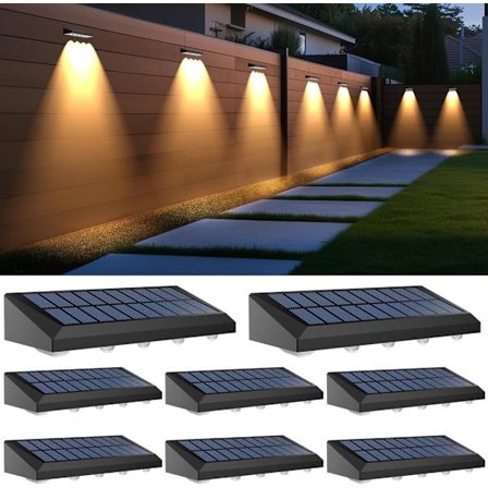 6/8/12-pack Solcellslampa för Utomhus – Staketlampa, Trappbelysning och Trädgårdsdekorationer_OF