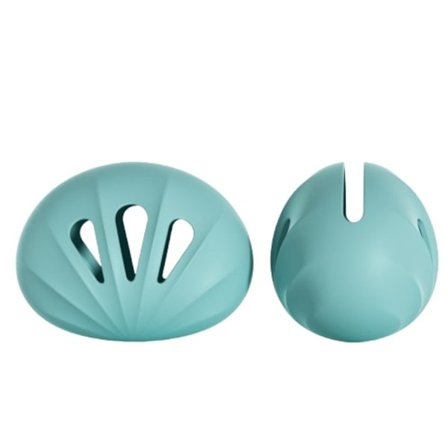 2-pak silikone makeupsvampholder – åndbar støvtæt beauty blender-etui, våd-tør kompatibel Blue