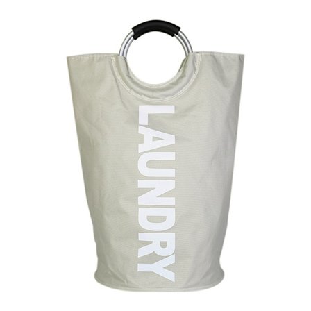 Harmaa - 74L pyykkikori, kokoontaitettava pyykkikassi, suuri kapasiteetti