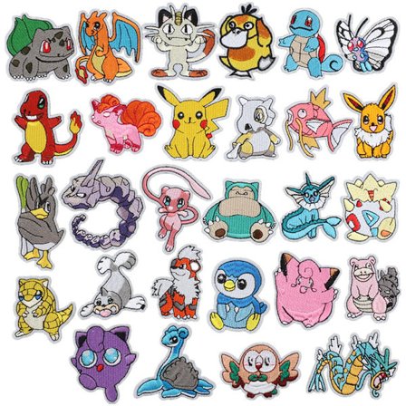 Sæt med 28 stryge-på-lapper til tøj, børns stryge-på-lapper