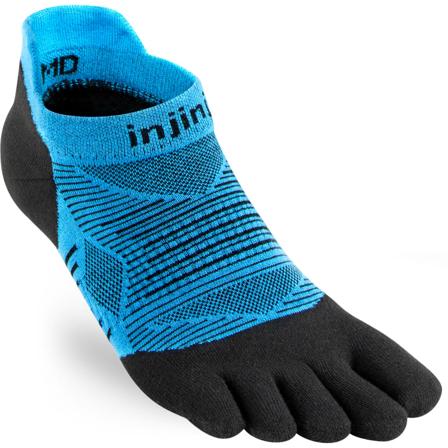 Injinji Run Lightweight No-Show Unisex workout socks Blue 37-40