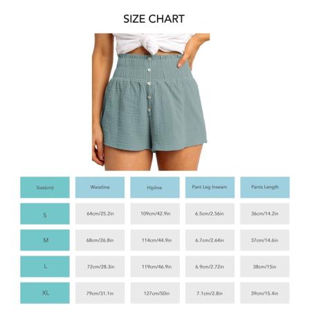 Højtaljede shorts med elastikdetaljer, knap, blød, åndbar strandshorts til kvinder, piger, ferie, himmelblå, M