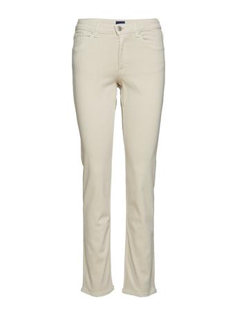 Slim Twill Jeans Tiukat Farkut Kermanvärinen GANT