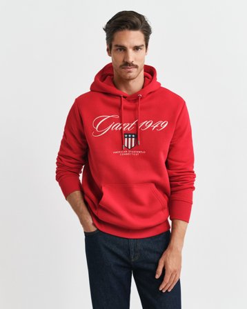 GANT Herren 1949 Graphic Hoodie (XL) Rot