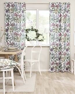 Sivuverho kukallinen Yrttitarha 2/pak Roosa