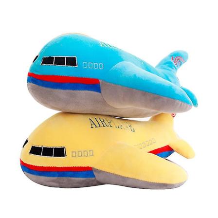 Uusi 40cm/50cm/60cm kokoinen simulaatiolentokoneen plusslelu, lasten nukkumisselkätyyny, pehmeä tyynynukke (FMY) Blue 40cm