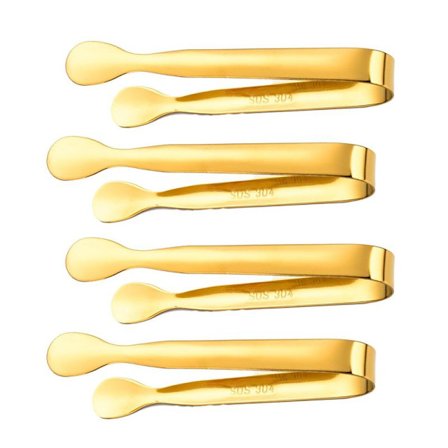 Miniserveringsklyper, sukkerbitklyper, forrettstangklyper, sett med 4, stil 2