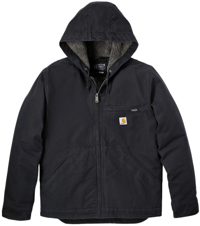 Carhartt Workwear Carhartt M's Washed Duck Sherpa Lined Jacket Black - Vinterjakker og Parkas