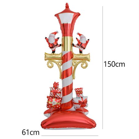 150 cm Stor Jule Aluminiumfolieballong Søt Bjørn Juletre Julenisse Valp Stående Ballong Juledekorasjon Festutstyr