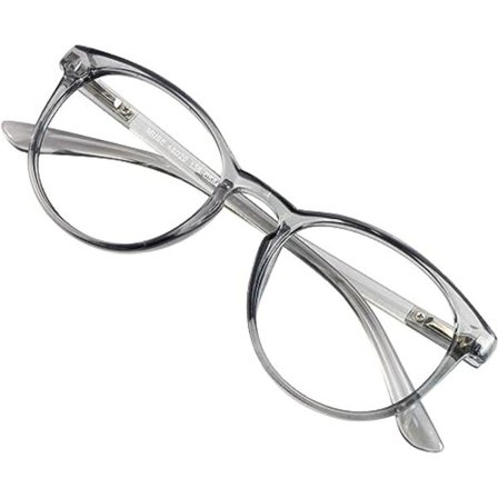 Miesten siniset valoa estävät pimennyslasit Silmien väsymys Soikea kehys Läpinäkyvä harmaa