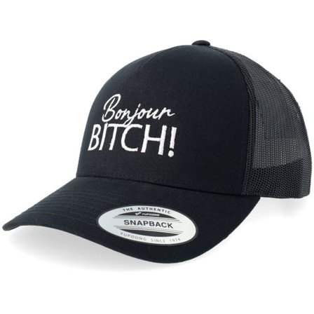 Scenes - Svart trucker Keps - Bonjour B Black A-frame Trucker @ Hatstore