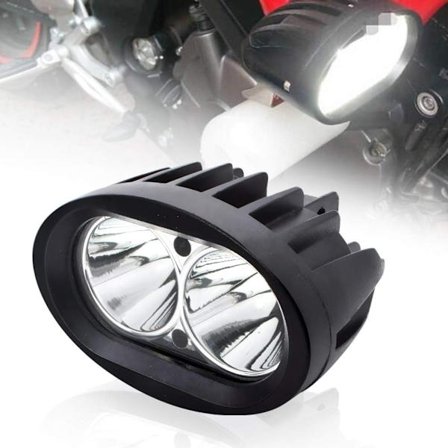 Motorcykel extra LED-lampor, 20W runda LED-strålkastare fram, dimljus för motorcykel 12V 24V LED