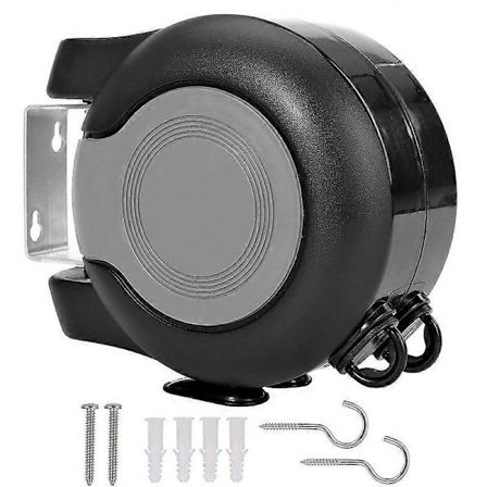 30 meter innfellbar klesvasklinje med doble liner