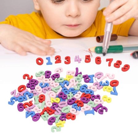 /EA/Små träsiffror DIY Gör färgglada trä 0 till 9 Blandade siffror Totalt 4 påsar 400 st för barn för DIY-hantverk
