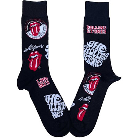 The Rolling Stones Unisex Vuxen Logostrumpor 7 UK-11 UK Svart
