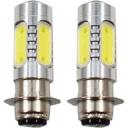 P15d H6m Atv Motorsykkel Cob Led Hovedlyspære Hvit 6000k Pære Til Yamaha Yfz450 Yfz450r Yfz450x Wolverine 350 450 Honda Trx 250 350 400 450 2 Pakning