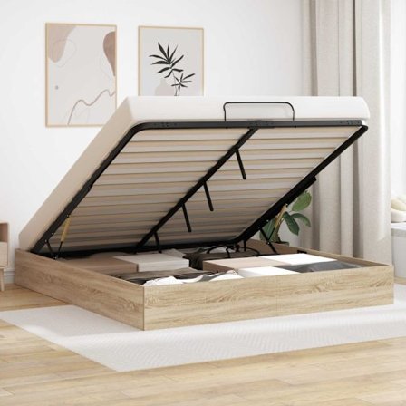 Ottoman Sängram Sonoma-ek 193 x 120 x 25 cm Spånskiva